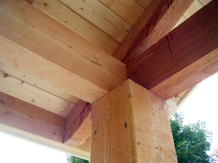 Foundation of a custom wooden beam